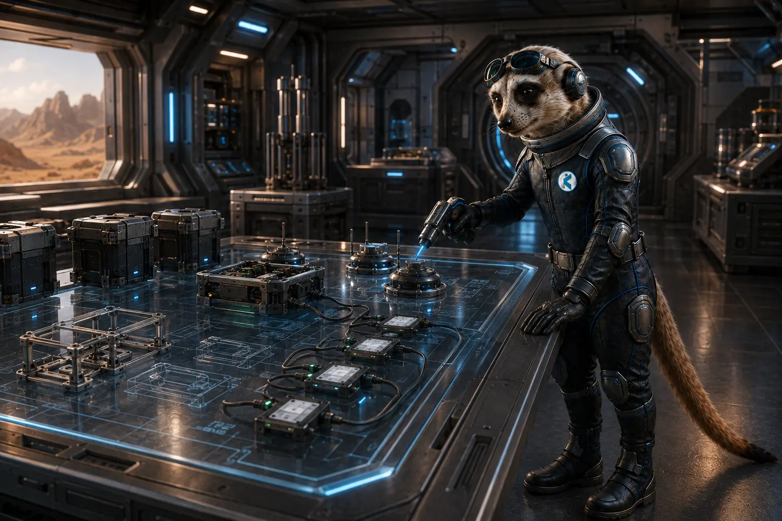 The Kumwe meerkat inspecting public engineering evidence and work at different levels of maturity.